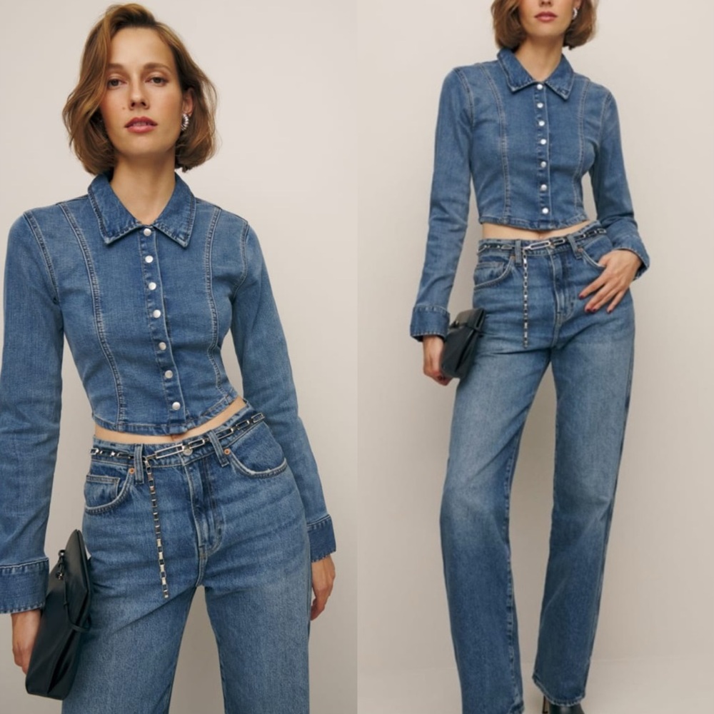 reformation Isa Denim Shirt - Picture 2 of 11